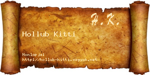 Hollub Kitti névjegykártya